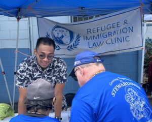 Danicole Ramos at a Refugee & Immigration Law Clinic