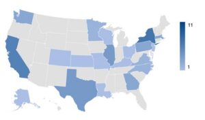 Map of the United States depicts 2026 Design-Your-Own Fellowship Fellows by State, showing Fellows across 20 states